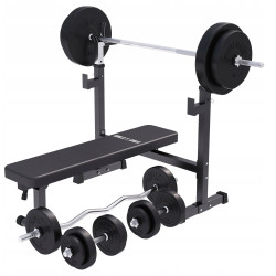 Лава Gorilla Sports 3 в 1 зі штангою та гантелями 100 кг
