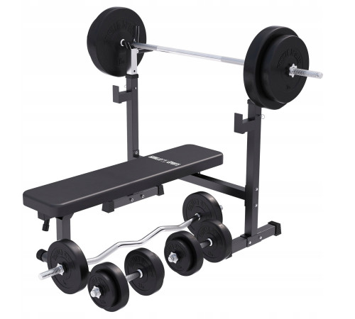Лава Gorilla Sports 3 в 1 зі штангою та гантелями 100 кг