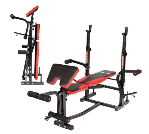 Лавка для жиму York Fitness ASPIRE 220 з стійкою для штанги та партою Скотта Лавка для жиму York Fitness ASPIRE 220 з стійкою для штанги та партою Скотта