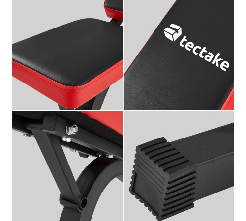 Лава для штанги Tectake Bench - чорний/червоний Лава для штанги Tectake Bench - чорний/червоний