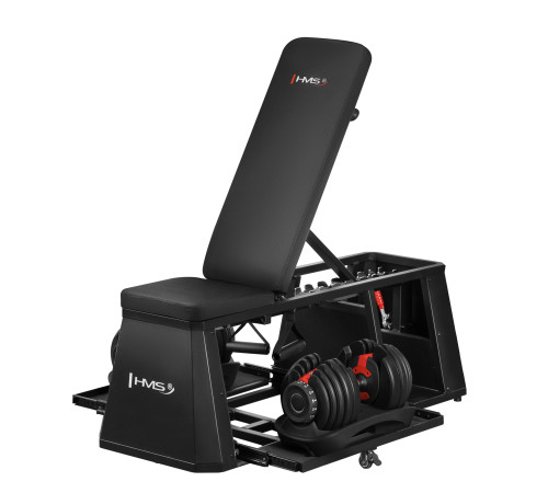 Лава регульована багатофункціональна HMS LM4012 з гантелями SR52 2 х 2,5-24 кг