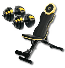 Лава Besport WB-002 з гантелями PowerPro 2 х 18,5 кг