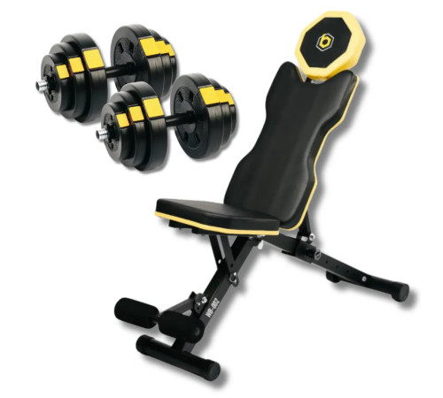 Лава Besport WB-002 з гантелями PowerPro 2 х 18,5 кг