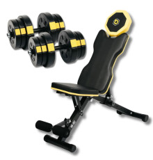Лава Besport WB-002 з гантелями PowerPro 2 х 21 кг
