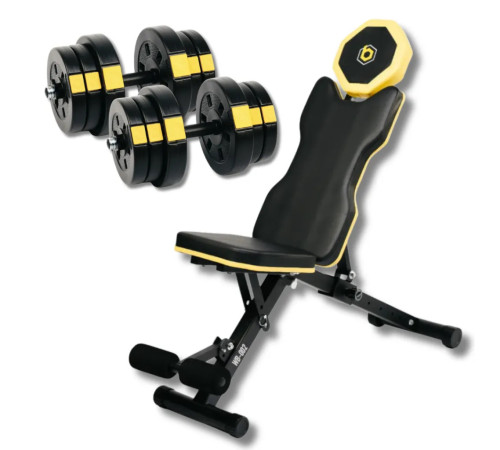 Лава Besport WB-002 з гантелями PowerPro 2 х 21 кг