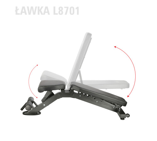 Лавка регульована L8701 - чорна Лавка регульована L8701 - чорна
