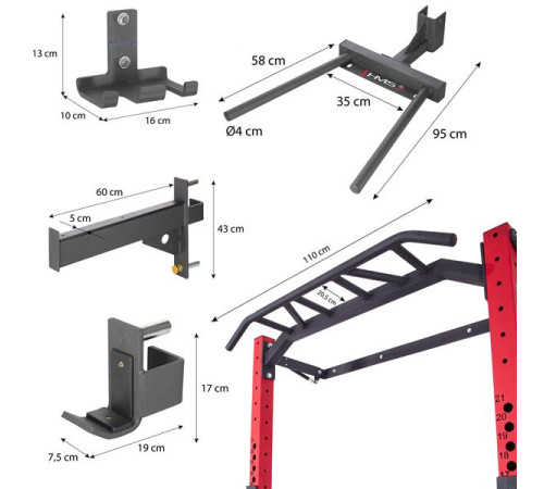 Настінний набір для дому HMS KLT22 червоний