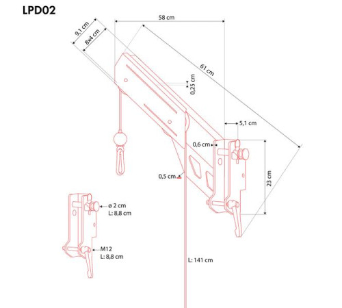 Тяга вертикальна для фітнес-станції HMS LPD02
