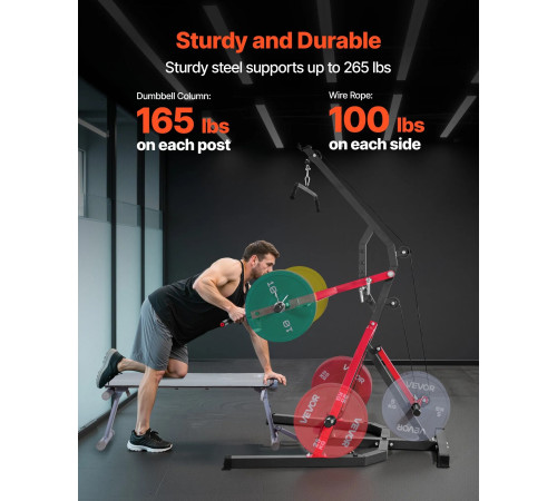 Тренажер для тренування тіла VEVOR, чорно-червоний