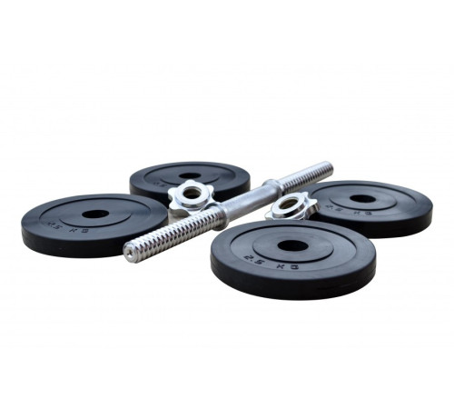 Гантелі розбірні прогумовані Rn-Sport RN_OD2х11 2 х 11 кг