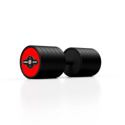 Гантель сталева прогумована Marbo Sport 45 кг червона