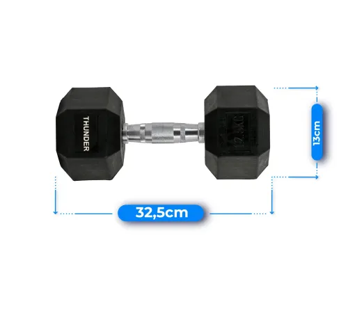 Гантель шестигранна THUNDER 12,5 кг