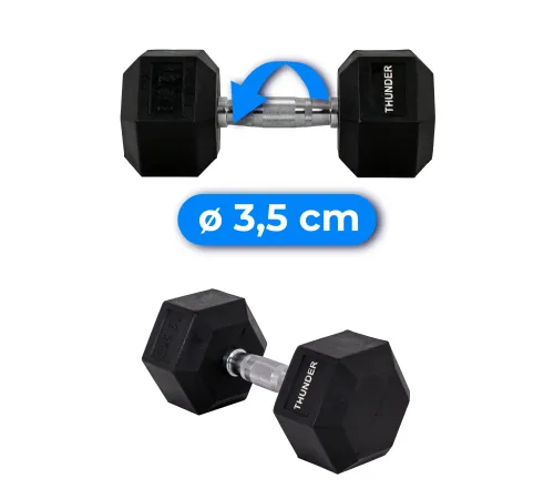 Гантель шестигранна THUNDER 12,5 кг