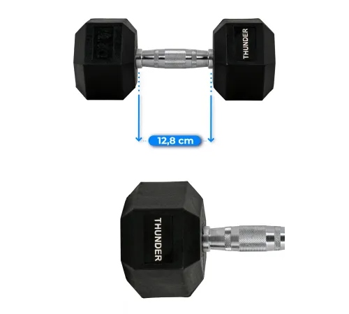 Гантель шестигранна THUNDER 12,5 кг
