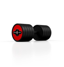 Гантель сталева прогумована Marbo Sport 40 кг червона