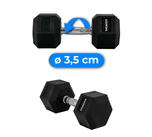 Гантель шестигранна THUNDER 15 кг