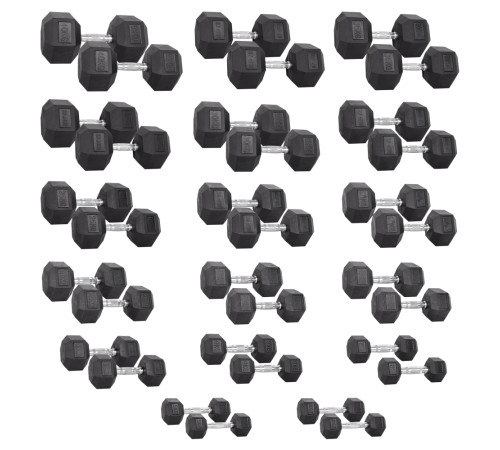Набір гантелей inSPORTline Hexsteel 2 x 3-40 кг Набір гантелей inSPORTline Hexsteel 2 x 3-40 кг
