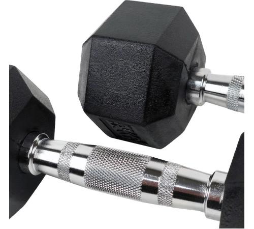 Гантель шестигранна UnderFit ‎‎UF55 35 кг