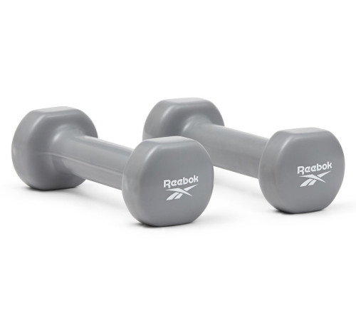 Гантелі Reebok RAWT-18001 1 кг сірі, вініл, пара Гантелі Reebok RAWT-18001 1 кг сірі, вініл, пара
