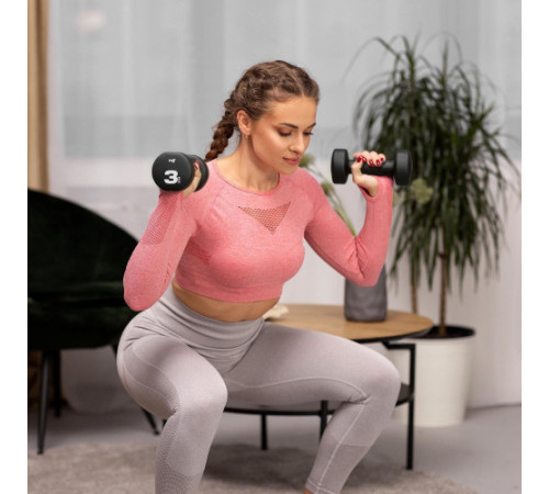 Стійка з гантелями Hop-Sport HS-V122DRS 12 кг, чорна