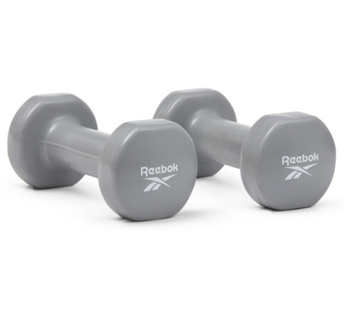 Гантелі Reebok RAWT-18005 5 кг сірі, вініл, пара Гантелі Reebok RAWT-18005 5 кг сірі, вініл, пара