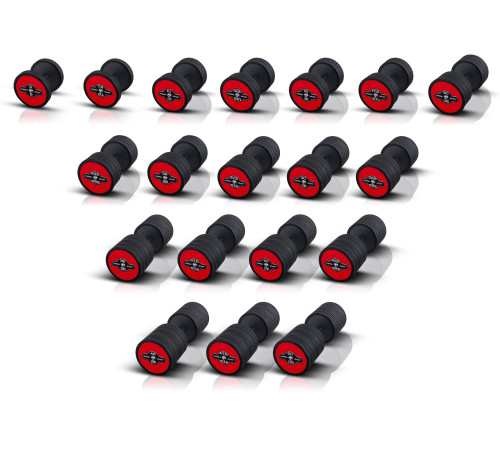 Гантель сталева прогумована Marbo Sport 32,5 кг червона