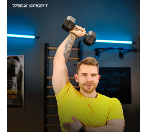 Гантеля шестигранна Trex Sport TX-250RD 25 кг