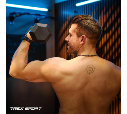 Гантеля шестигранна Trex Sport TX-250RD 25 кг