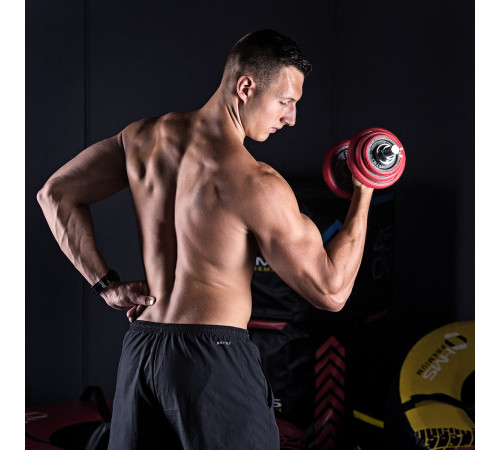 Гантелі розбірні HMS SGGX20 з перехідником для штанги, 20 кг