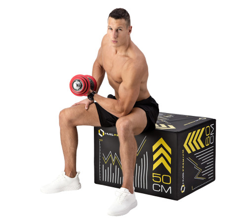 Гантелі розбірні HMS SGGX20 з перехідником для штанги, 20 кг