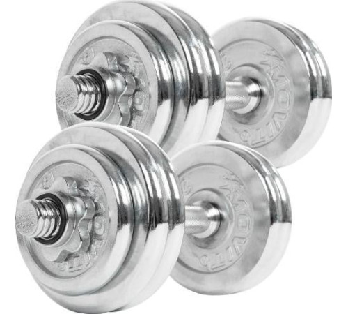 Гантелі розбірні хромовані Movit M09509 2 x 15 кг