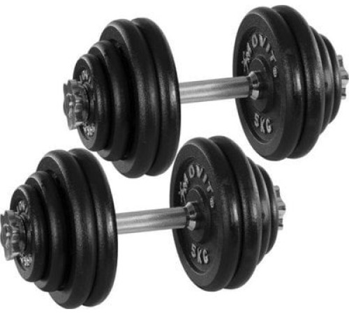 Гантелі розбірні чавунні Movit 2 х 10 кг