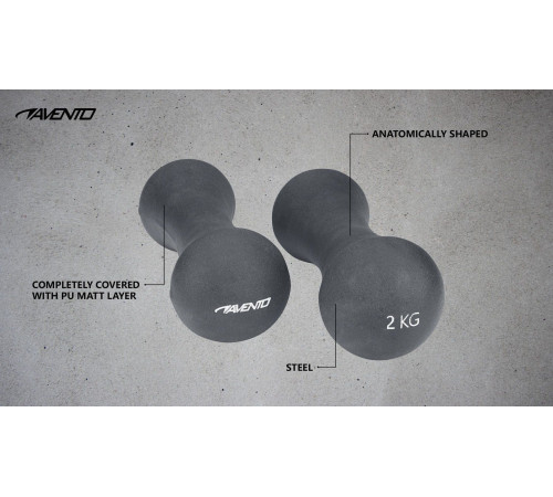 Гантелі Avento 42DB-GRY вінілові 2 х 2 кг Гантелі Avento 42DB-GRY вінілові 2 х 2 кг