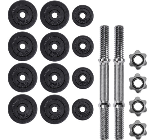 Гантелі Tectake 402369 чавунні 2 x 15 кг Гантелі Tectake 402369 чавунні 2 x 15 кг