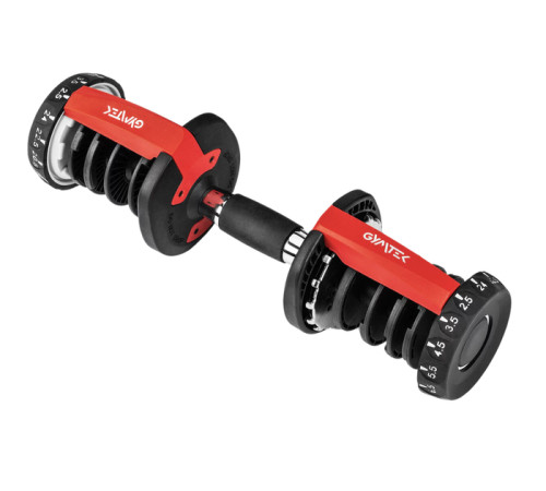 Гантель розбірна Gymtek 2,5-24 кг червона Гантель розбірна Gymtek 2,5-24 кг червона