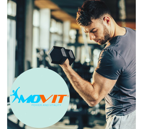 Гантелі Movit прогумовані 2 х 4 кг Гантелі Movit прогумовані 2 х 4 кг