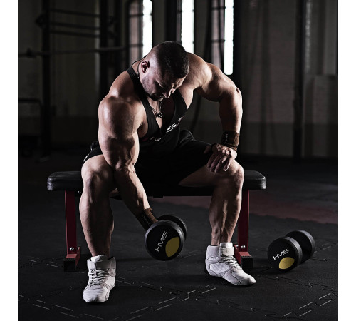 Гантель поргумована HMS HG PRO, 47,5 кг 