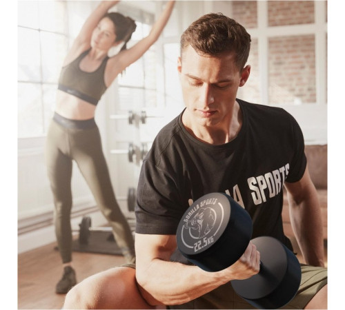 Гантель прогумована Gorilla Sports 100532-00049-0026 22,5 кг