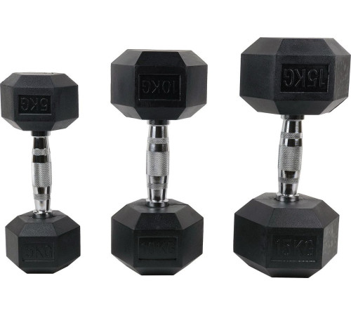 Гантель UnderFit UF53 прогумована 1 х 30 кг Гантель UnderFit UF53 прогумована 1 х 30 кг