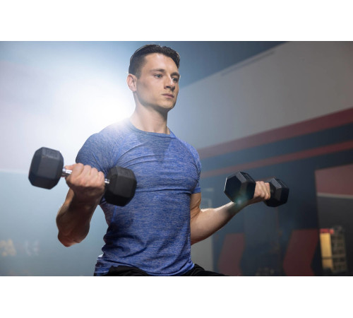 Гантель UnderFit UF53 прогумована 1 х 30 кг Гантель UnderFit UF53 прогумована 1 х 30 кг