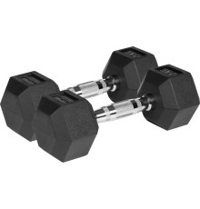  Гантелі шестигранні чавунні REBEL ACTIVE HEX, ​​2 х 5 кг