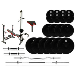 Лавка L910(++) + Штанга + гантелі 119 кг Neo-Sport