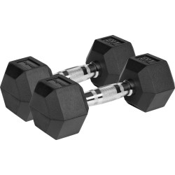  Гантелі шестигранні чавунні REBEL ACTIVE HEX, ​​2 х 7 кг 