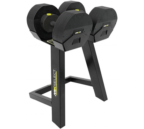 Стійка з гантелями MX SELECT MX85 2 х 38,6 кг, чорна