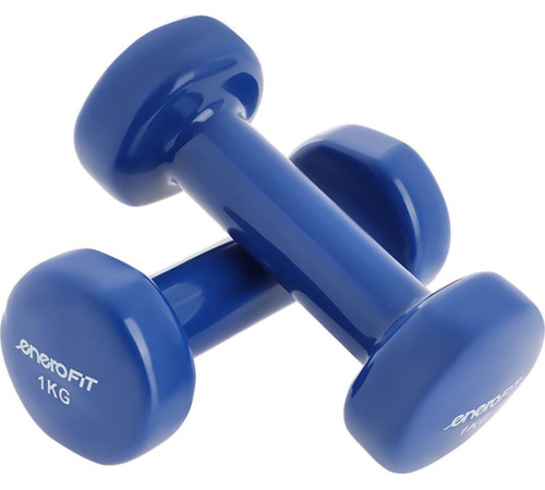 Гантелі вінілові ENERO FIT VDB зі стійкою, 7 кг