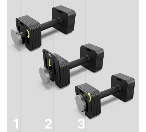 Гантель Zipro з регульованим навантаженням КВАДРАТ 16 кг