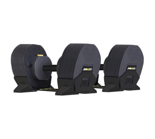 Гантелі розбірні MX SELECT MX85 2 х 38,6 кг, чорні