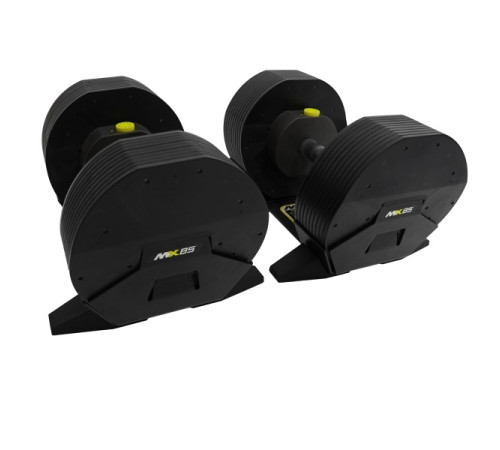 Гантелі розбірні MX SELECT MX85 2 х 38,6 кг, чорні