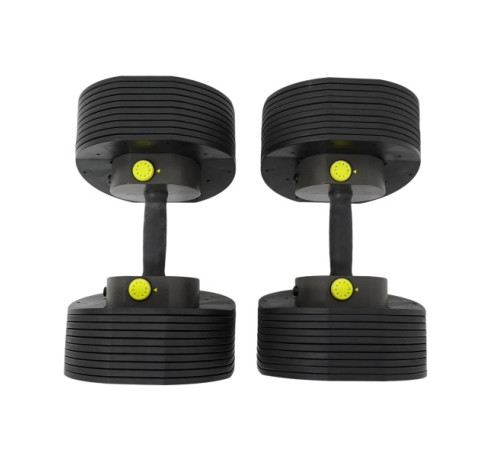 Гантелі розбірні MX SELECT MX85 2 х 38,6 кг, чорні