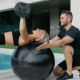 Гантелі розбірні MX SELECT MX85 2 х 38,6 кг, чорні